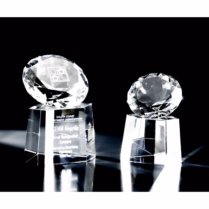 Designer Crystal Crystal Diamond on Base Award