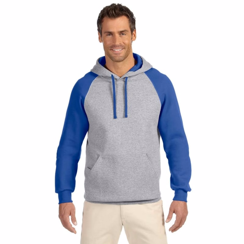 Jerzees 8 Oz., 50/50 NuBlend® Colorblock Raglan Pullover Hoo