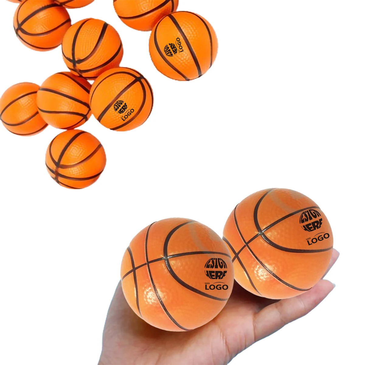 2.4" Basketball PU Foam Stress Reliever Ball MOQ50 1