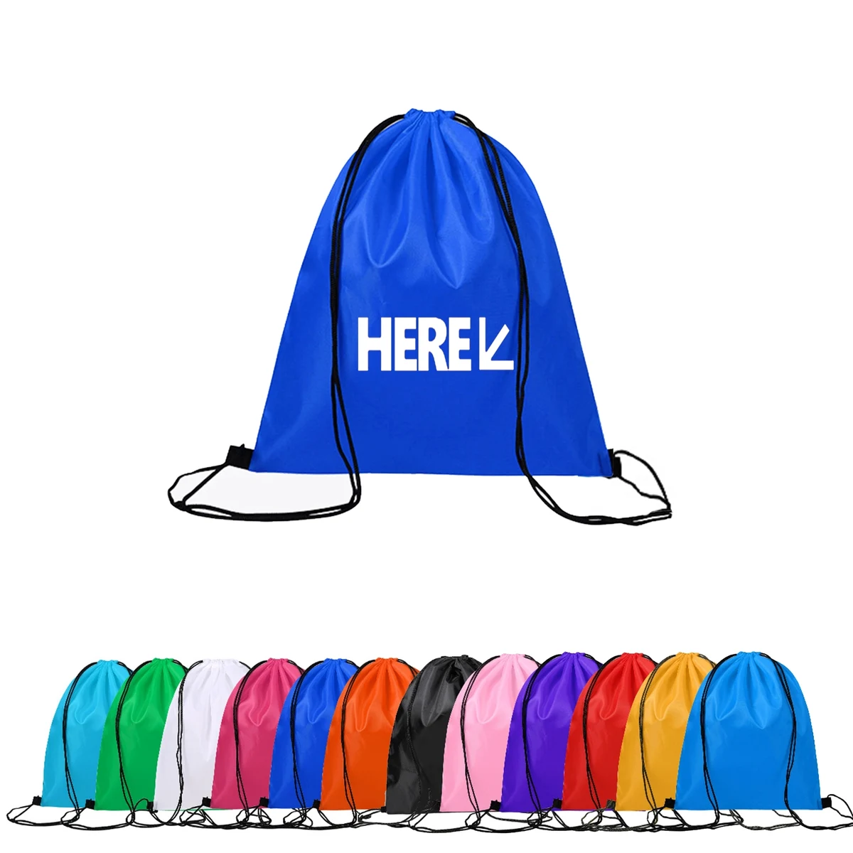 210D Polyester Drawstring Backpack 1