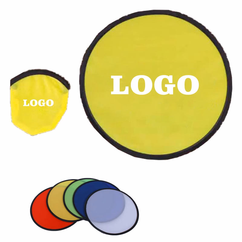 Fold Up Flying Disc w/ Pouch MOQ 50pcs