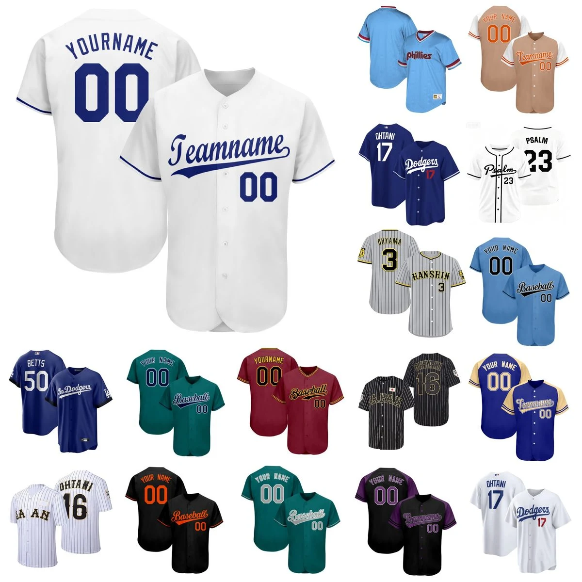Button Down Breathable Team Uniform Baseball Shirt 1