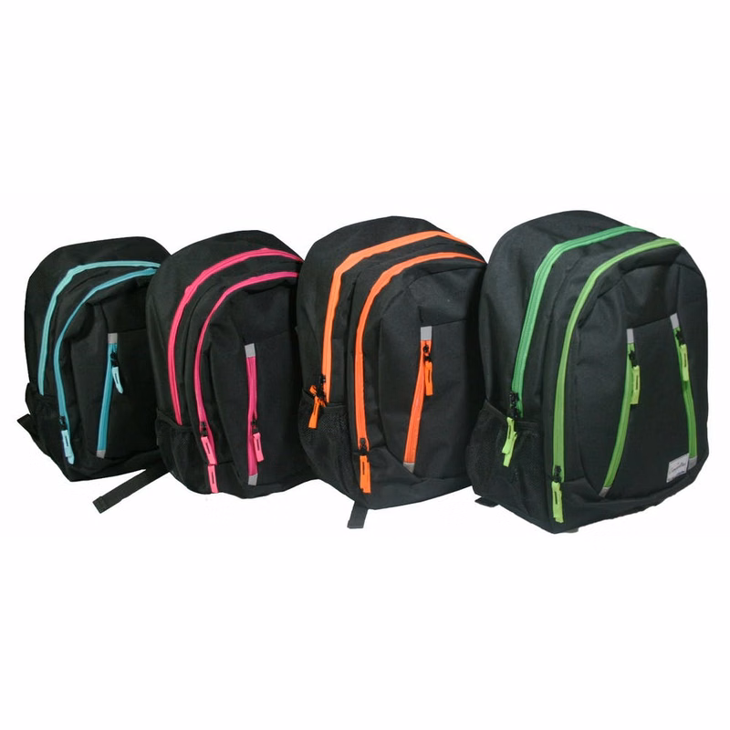 18" Metro Backpacks - Black with 4 Trim Colors