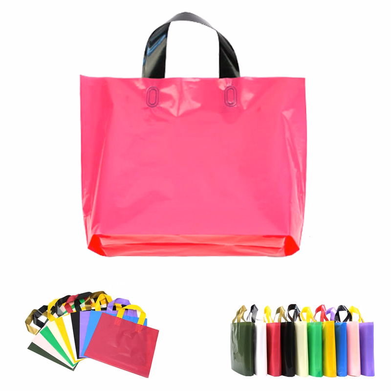 Soft PE Plastic Handle Shop Tote Bags