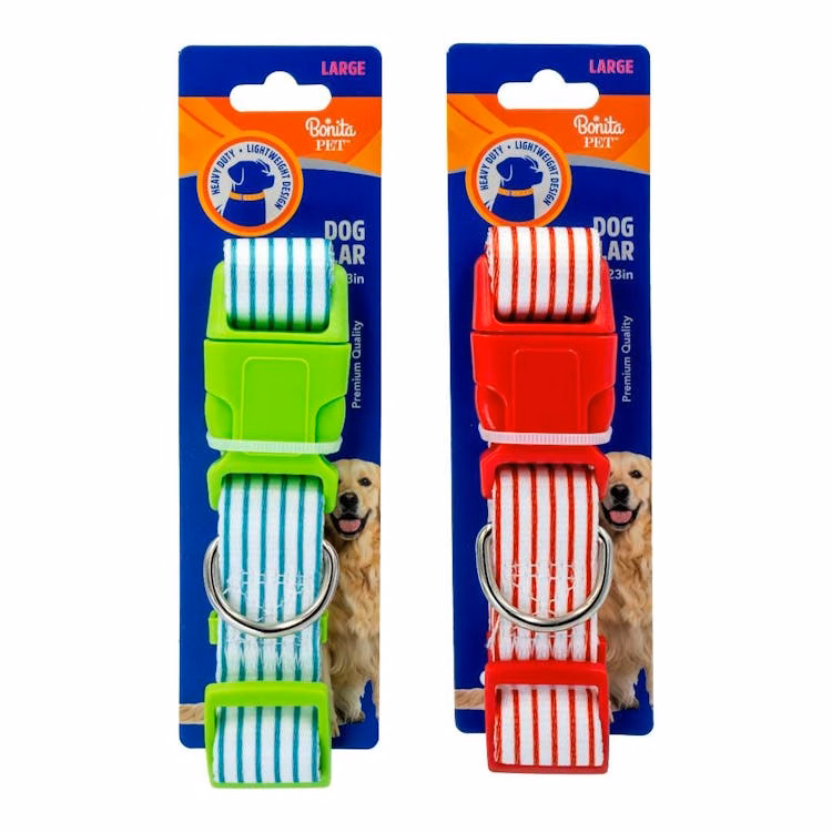 Pinstripe Dog Collars - Large Assorted