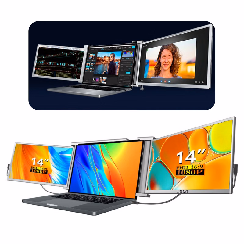 14 in Triple Monitor for Laptop Screen Extender