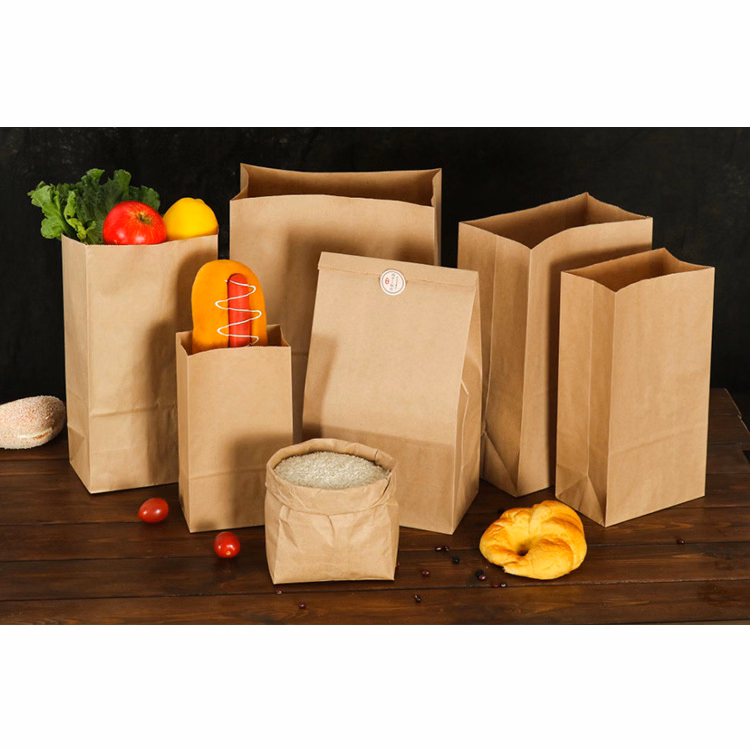 Natural Kraft Paper Popcorn Bag