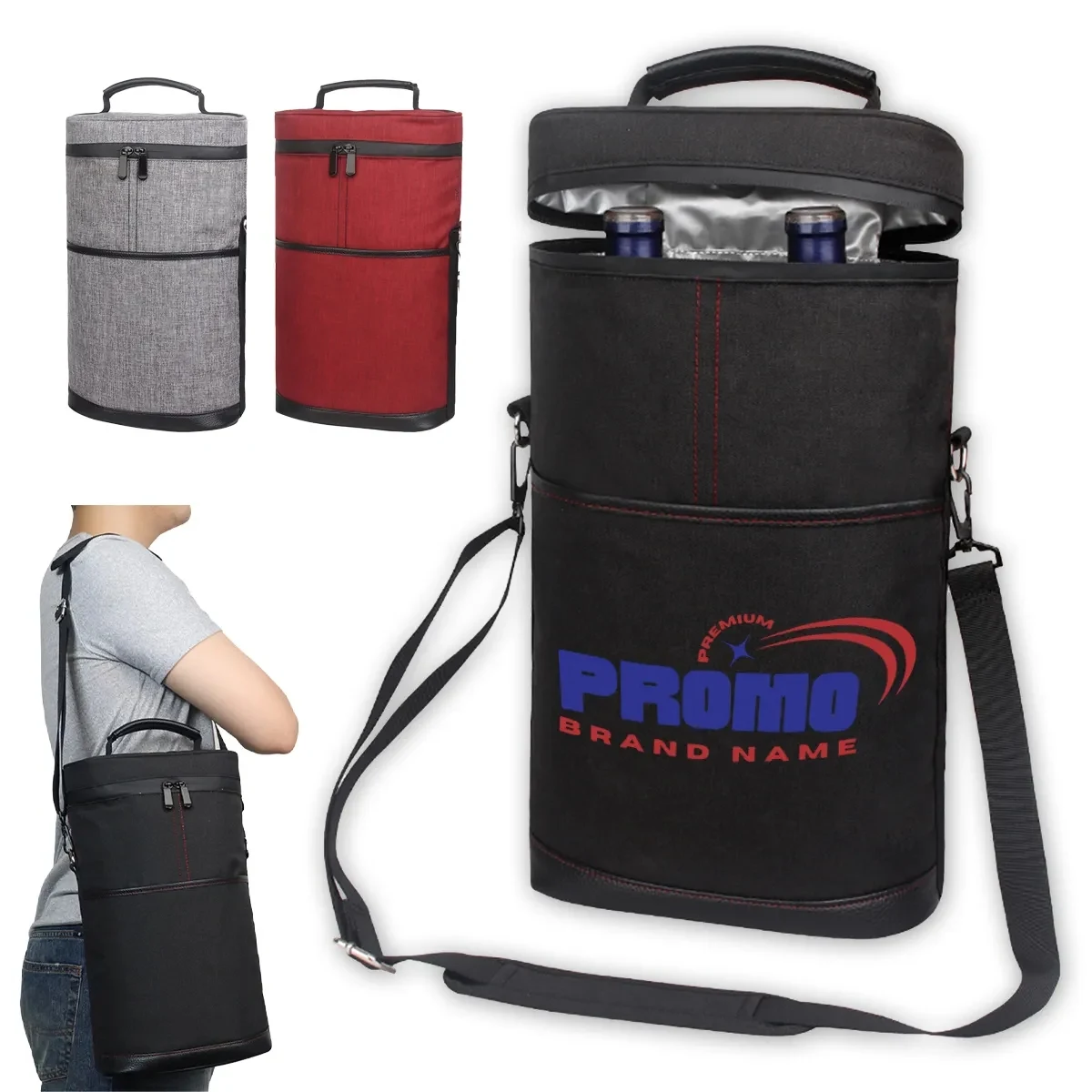 In Stock Outdoor Leakproof Insulated Wine Cooler Tote Bags 1