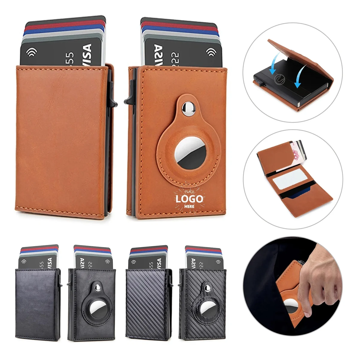 Pop Up RFID Blocking Slim Man Wallet Metal Card Holder 1