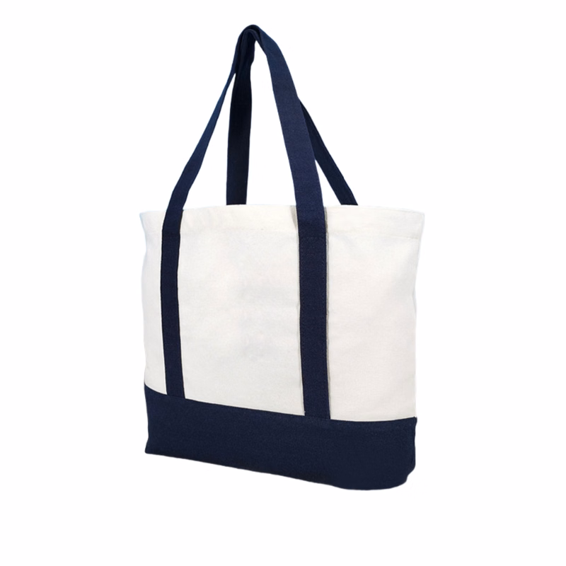 Reusable Canvas Zipper Tote Bag