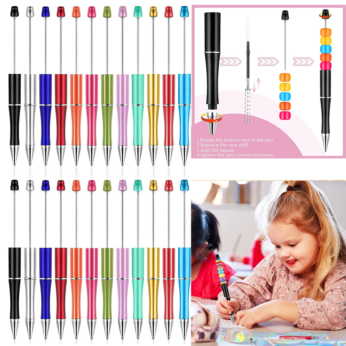 Plastic Beadable Pen 1
