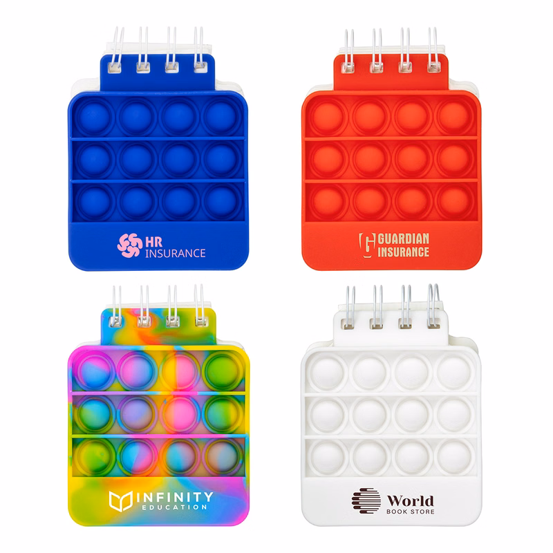 Square Spiral Notebook Push Pop