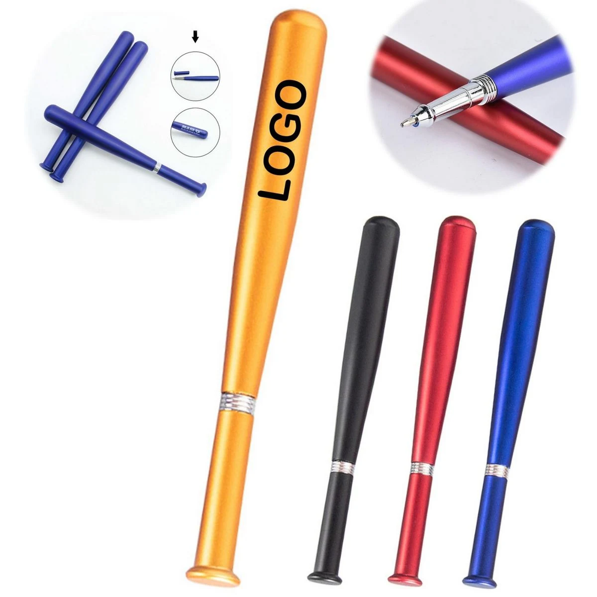 Baseball Bat Ballpoint Pen Novelty Stationery 1