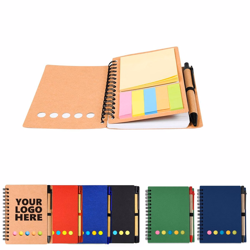 Spiral Notebook Journal With Sticky Pad