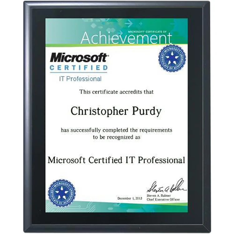 USA Black Finish Award Plaque-Full Color 1
