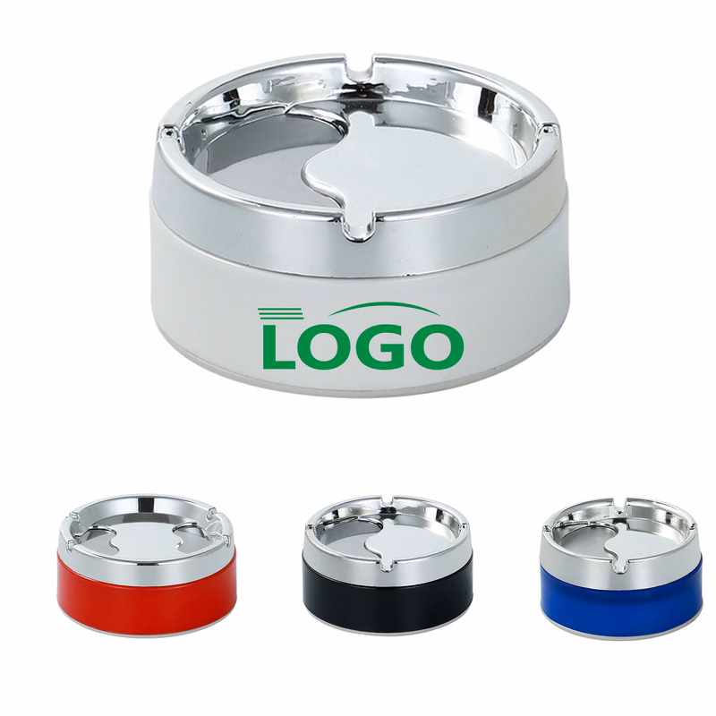 Rotating Stainless Steel Ashtray with Lid
