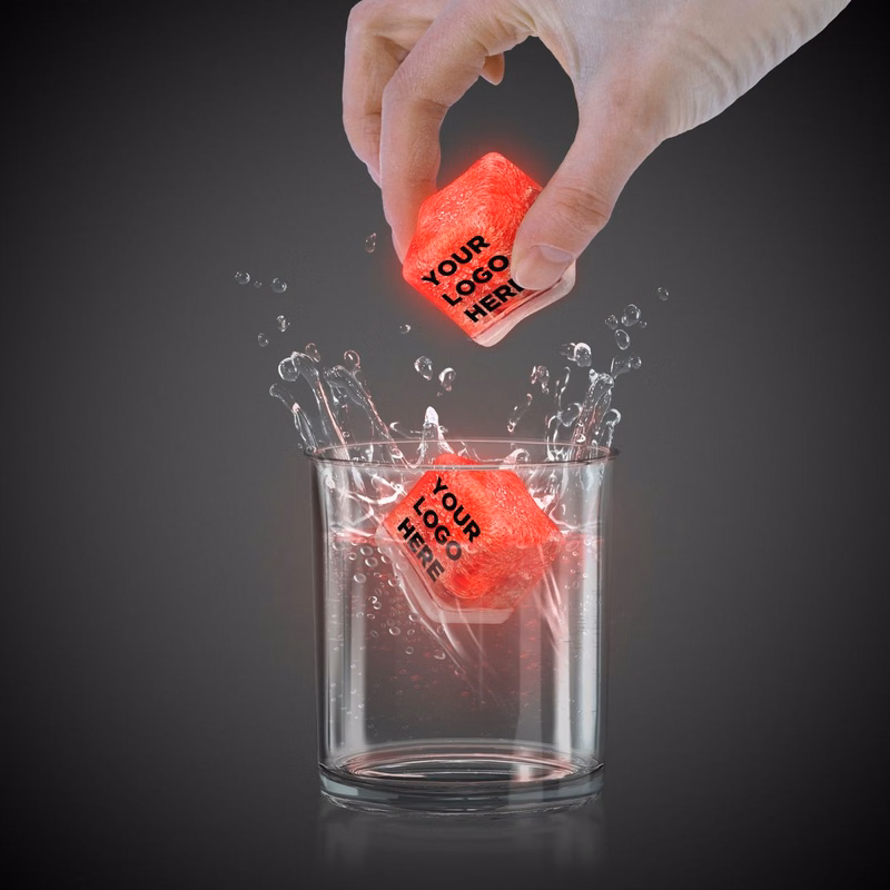 Red Light Up Premium LitedIce Brand Ice Cube(Digi Print)