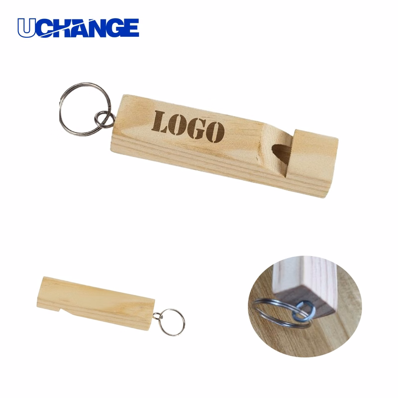 Wooden Train Whistle Keychain
