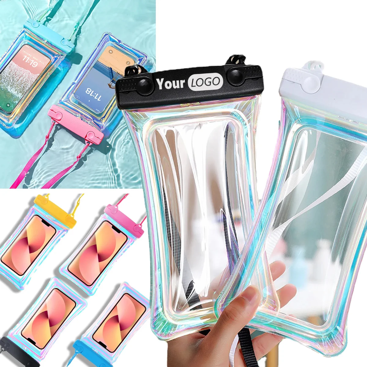 MOQ 20PCS PVC Radium Shooter Waterproof Phone Pouch Case 1
