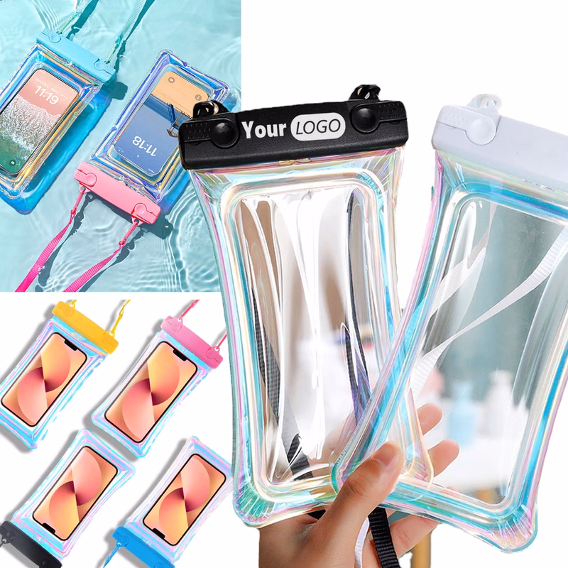 MOQ 20PCS PVC Radium Shooter Waterproof Phone Pouch Case