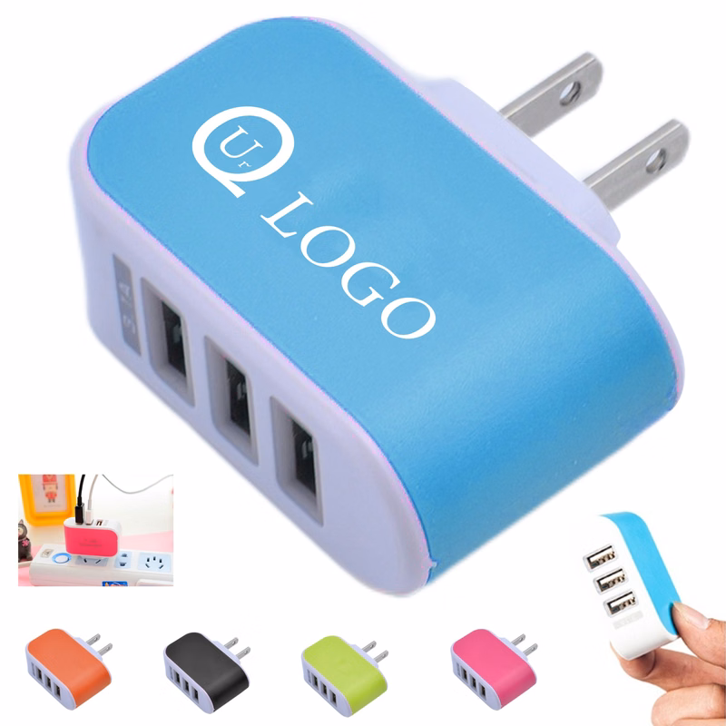 3-Port Usb Wall Plug Charging Head
