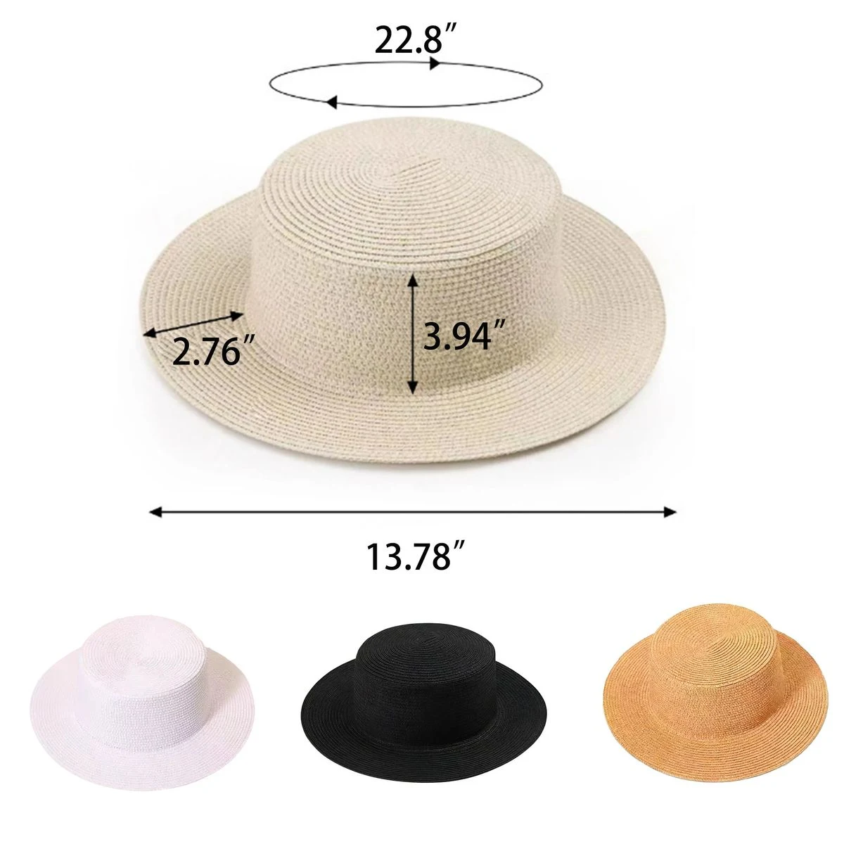Personalized Promotional Straw Boater Hats 1
