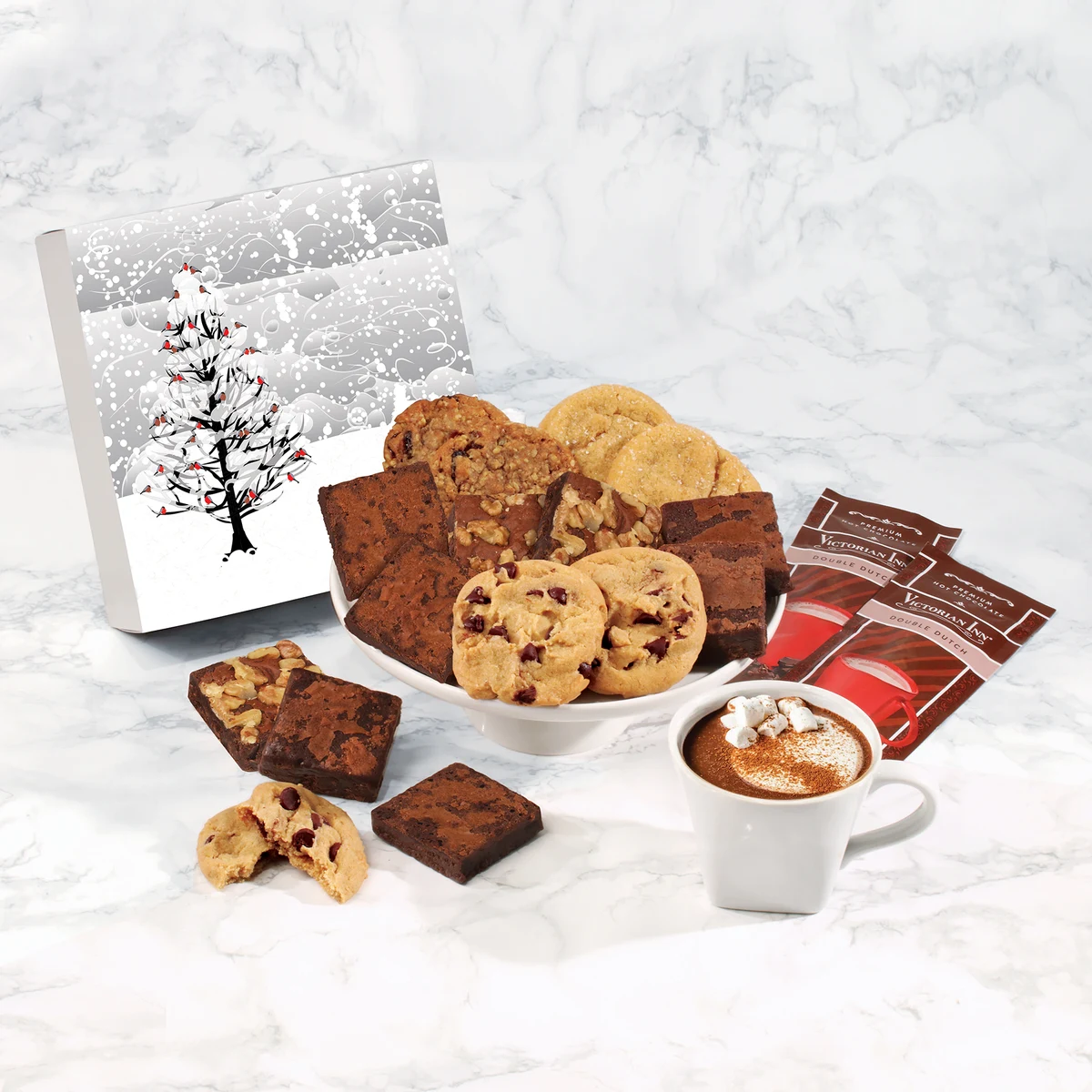 Gourmet Cookie & Brownie Gift Box with Cardinals Sleeve 1