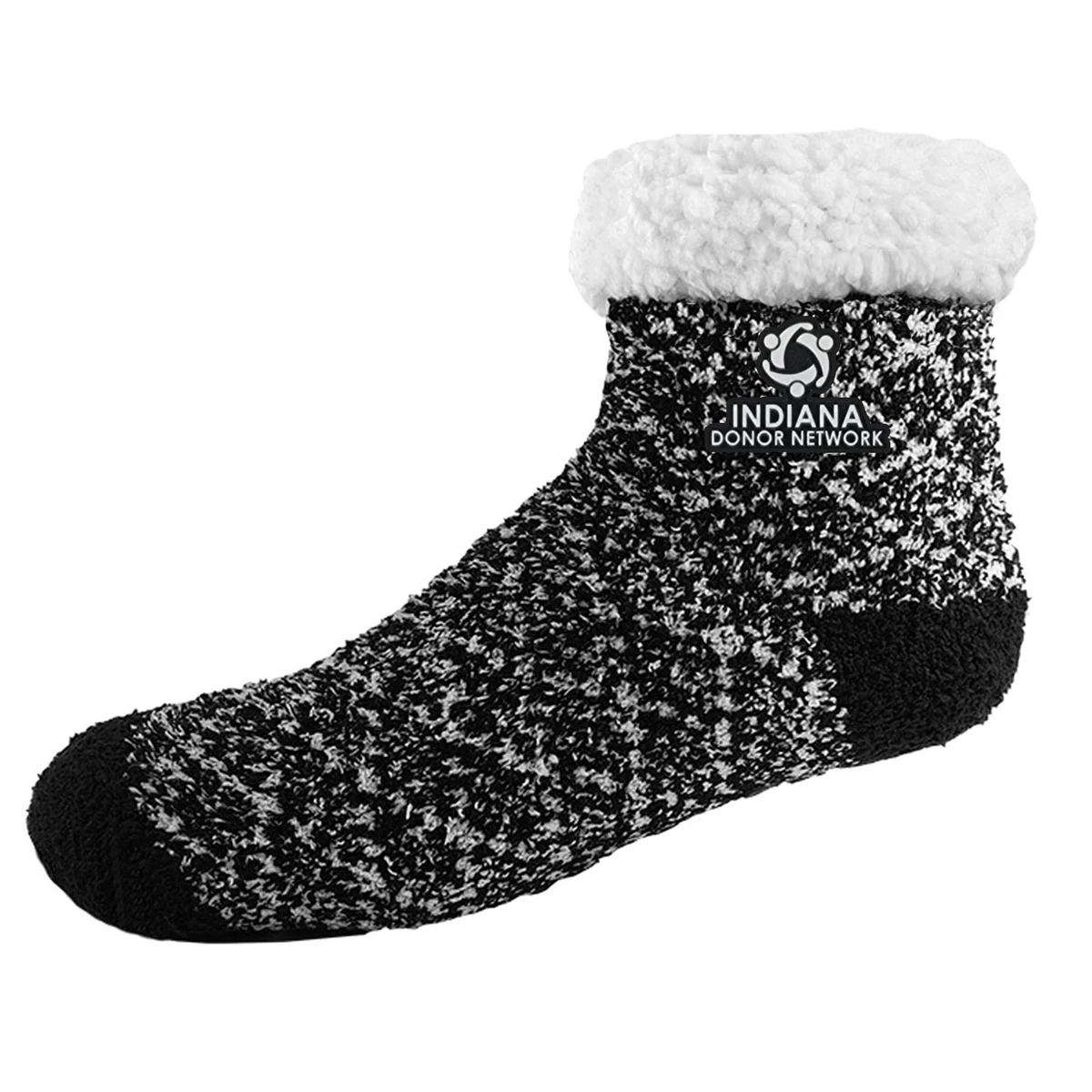 Sherpa Lined Fuzzy Feet Quarter Socks 1