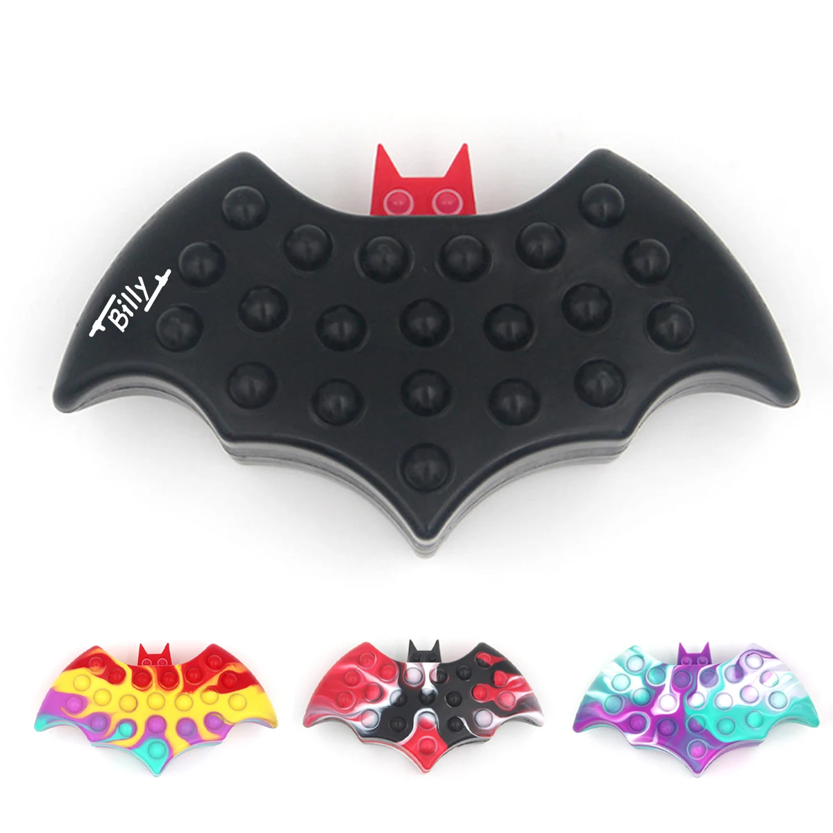 Bat Shaped Silicone Push Pop Bubble Ball Toy 1