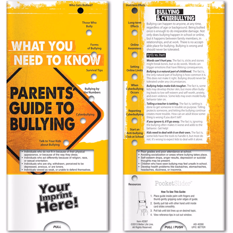 Pocket Slider - What You Need to Know: Parents' Guide to Bullying