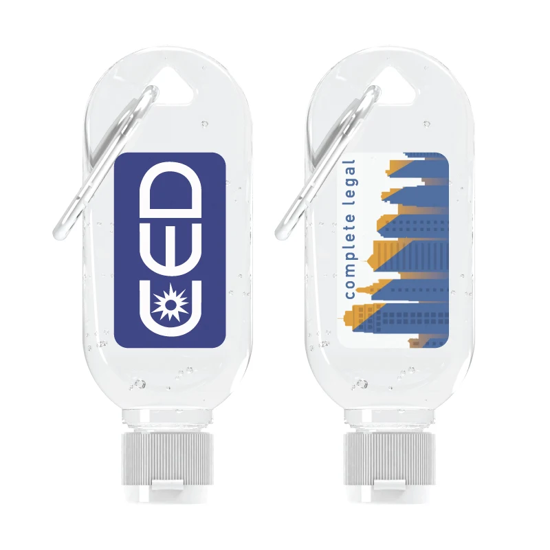 Clearance! 1.8 oz. 75% Antibacterial Hand Sanitizer Gel w/Carabiner 1