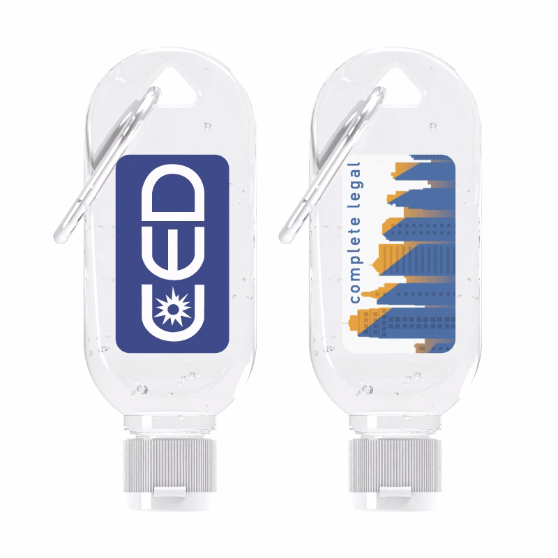 Clearance! 1.8 oz. 75% Antibacterial Hand Sanitizer Gel w/Carabiner