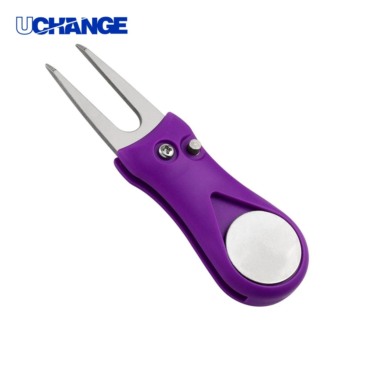 Stainless Steel Switchblade Golf Divot Tool with Removable Marker 1