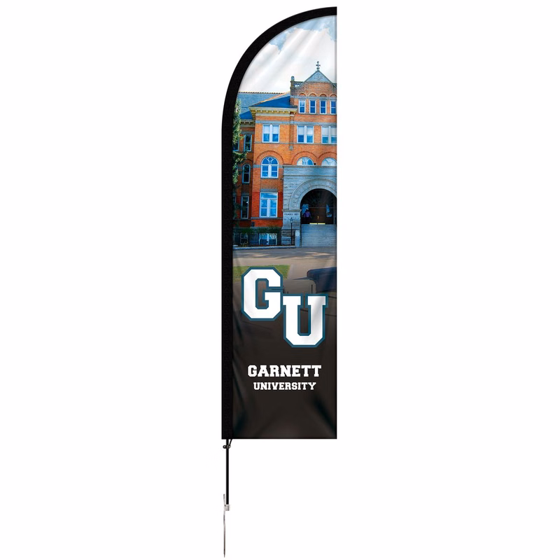 8' Single Reverse Portable Half Drop Banner w/ Hardware Set