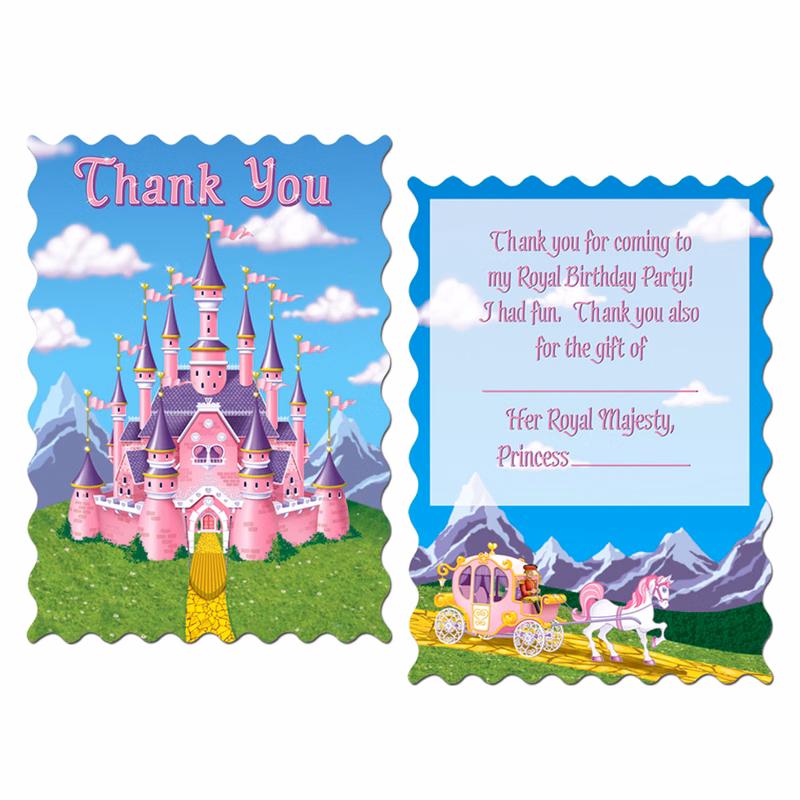 Princess Party Thank You Notes