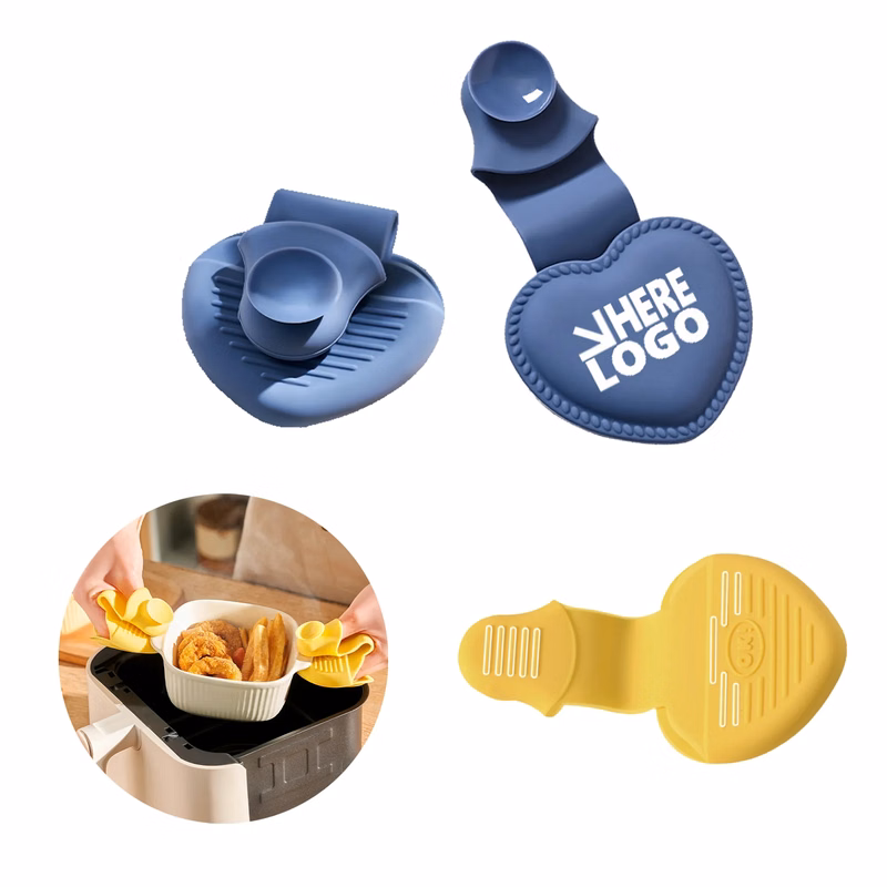 Silicone Heart Insulated Glove Clip Oven Mitts MOQ 50PCS