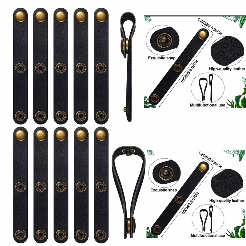 Leather Cable Strap Cord Organizer