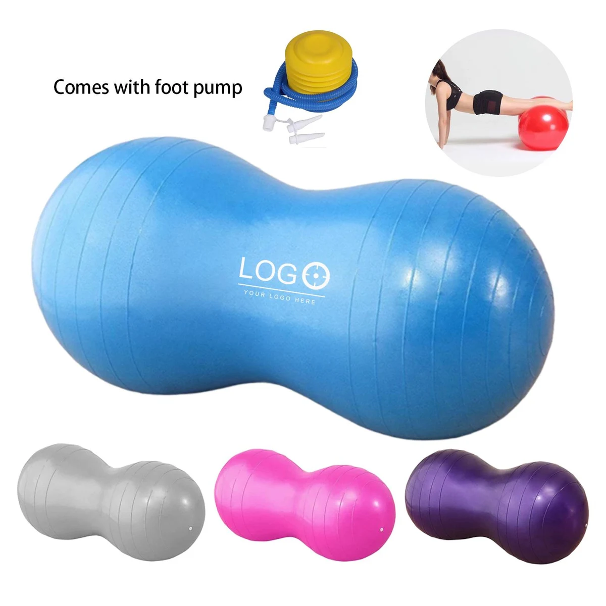 Thickened PVC Peanut Exercise Ball 1