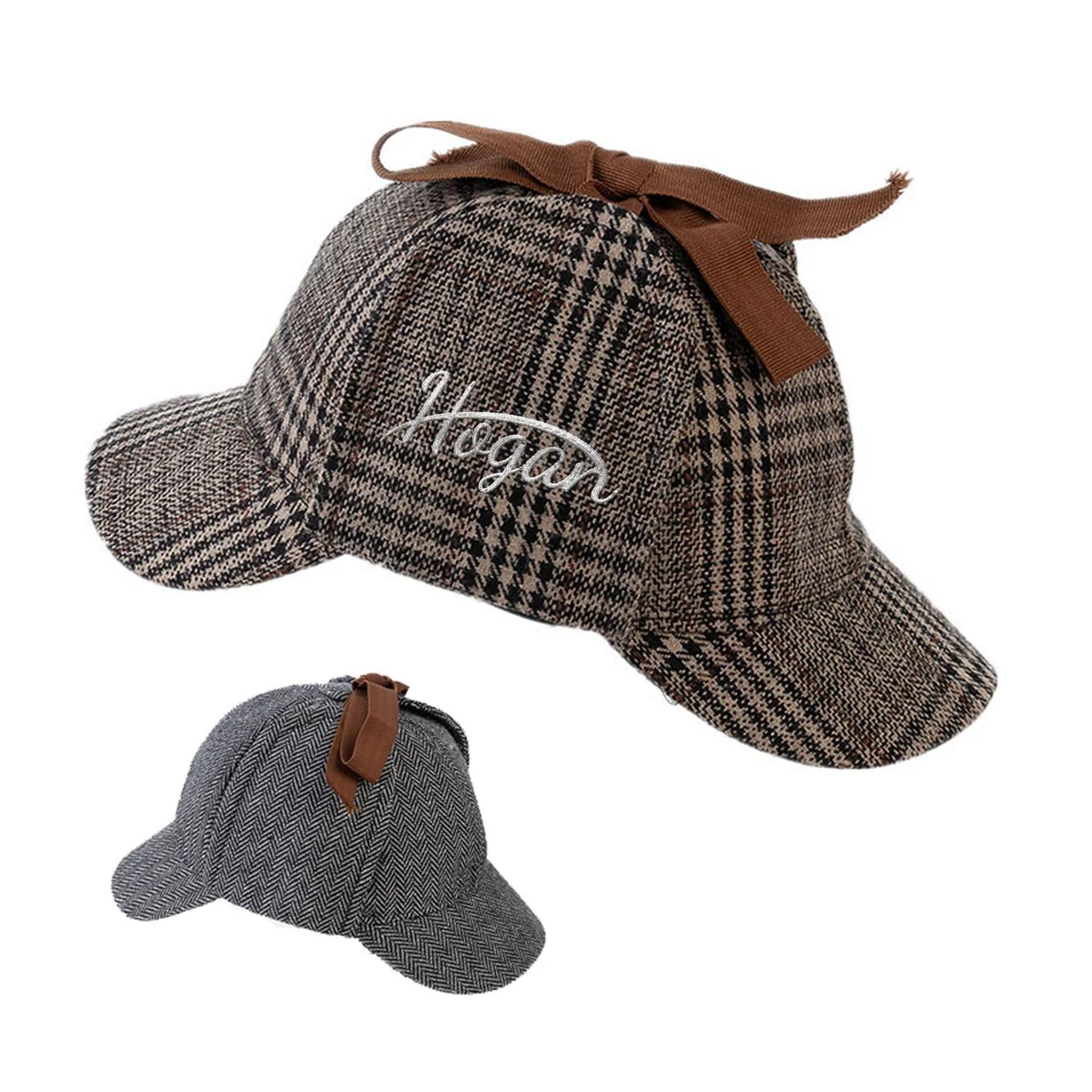 Men Women Tweed Deerstalker Hat 1