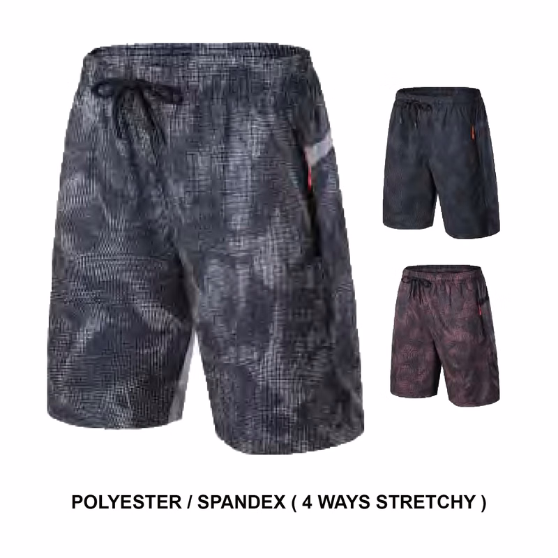 Men's Running Shorts w/Print- Stock Style 4