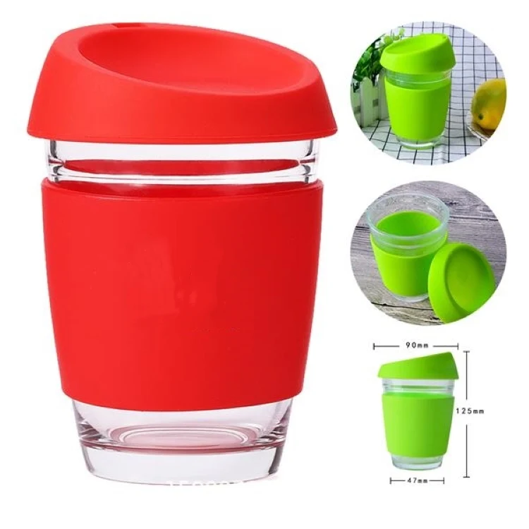 Glass Reusable Coffee Cup high-grade borosilicate glass 1