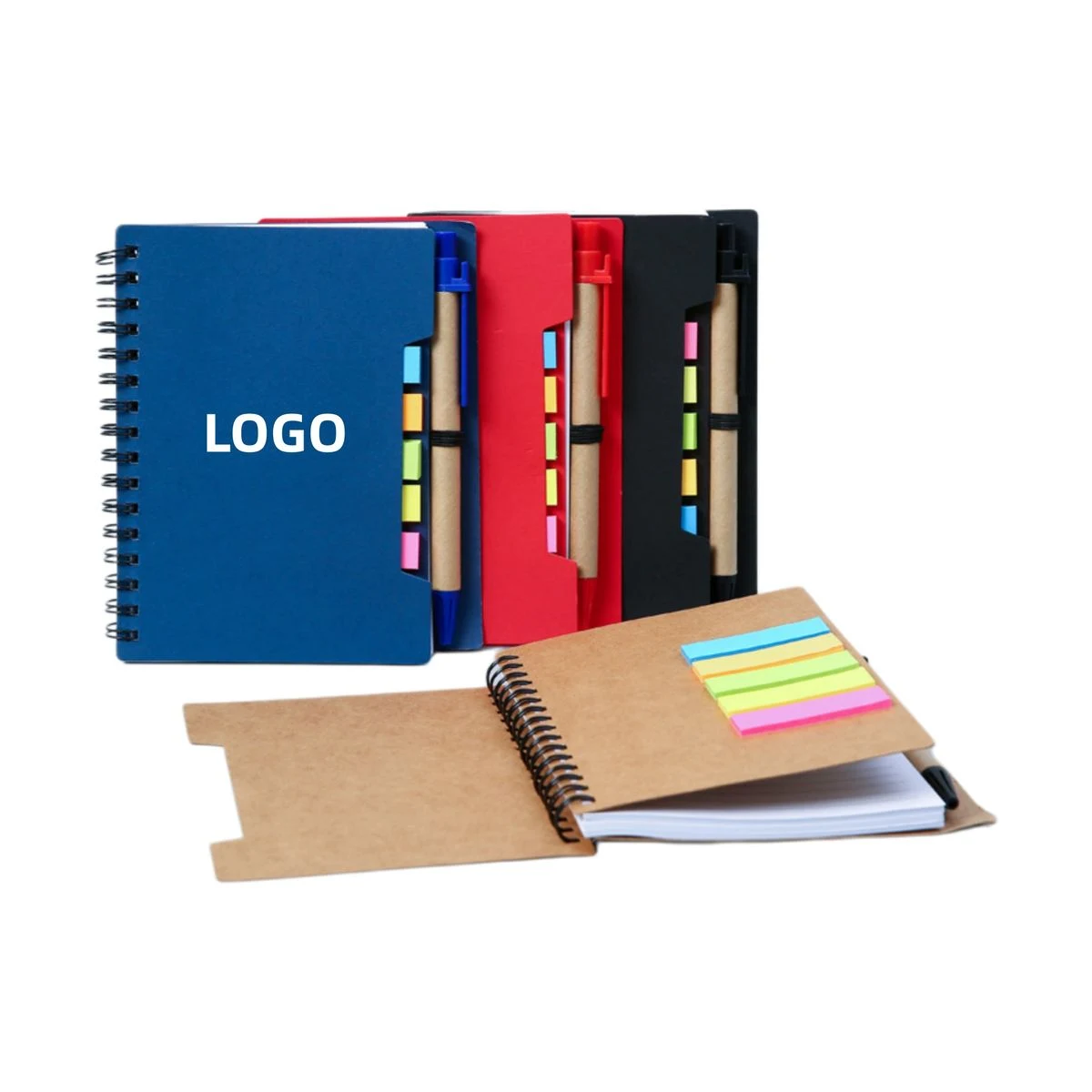 Sticky Flag Spiral Jotter Notepad W/Pen 1
