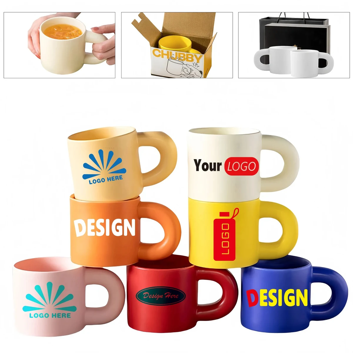 Large Ceramic Mug With Chunky Handle 1