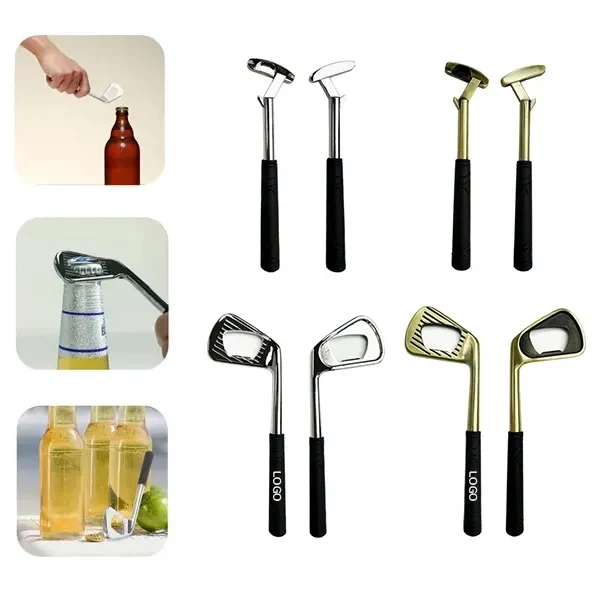 Club Shaped Beer Bottle Opener with Golf Theme 1