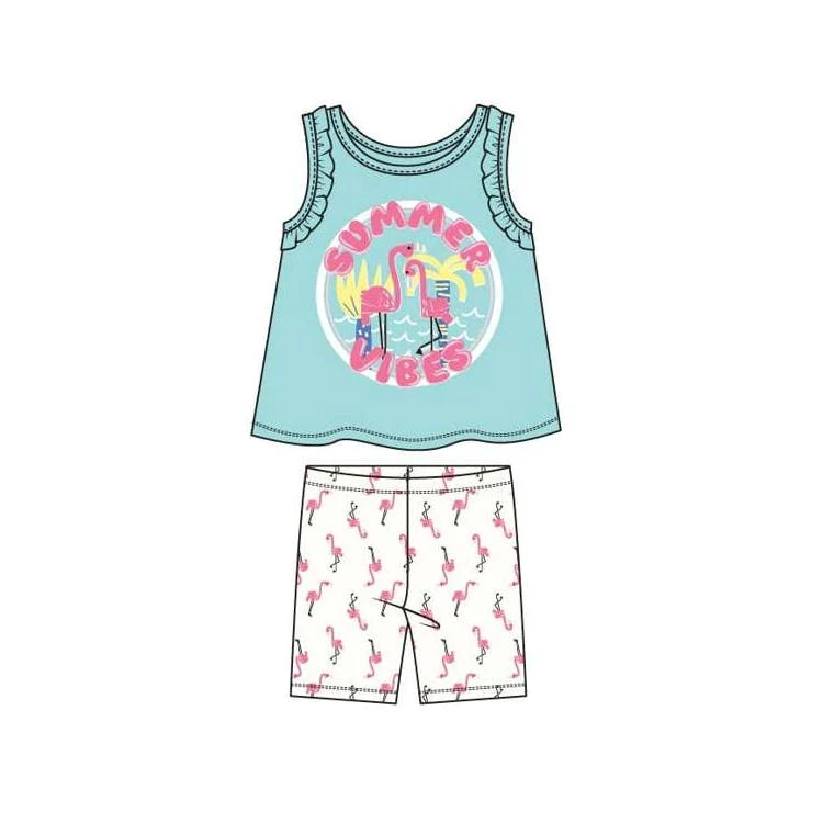 Girls' Bike Short Set - Blue Size 4-6X 1