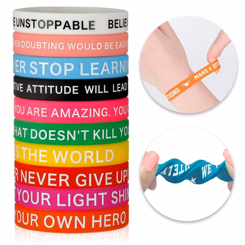 1/2" Custom Printed Silicone Wristband