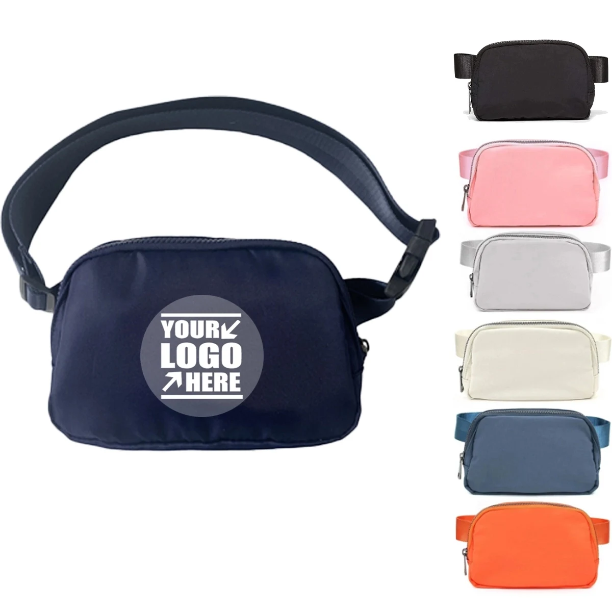 Custom Unisex Mini Adjustable Strap Workout Belt Bag 1