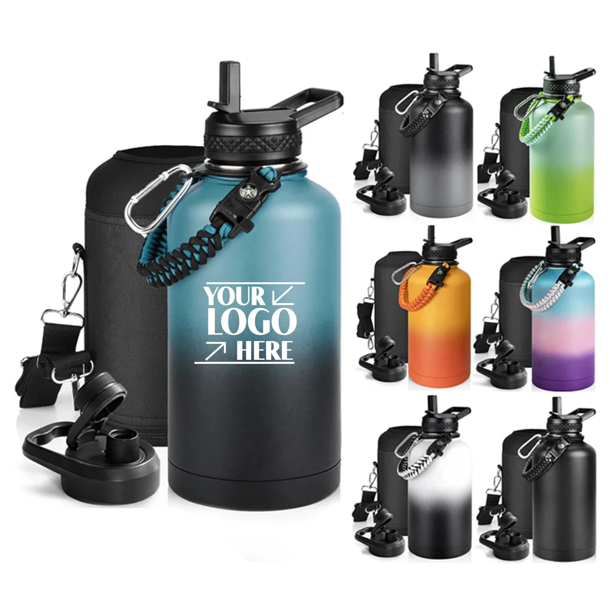 Metal Gradient Color Large Capacity Sports Kettle 1