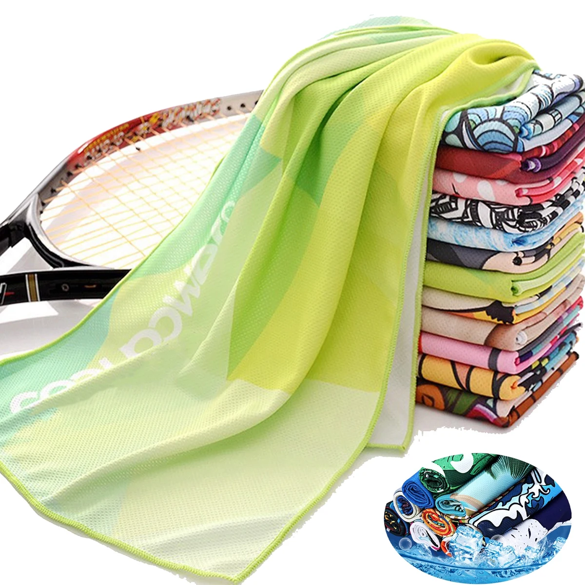 Full Color Polyester Fast Dry Cooling Towel MOQ100 1