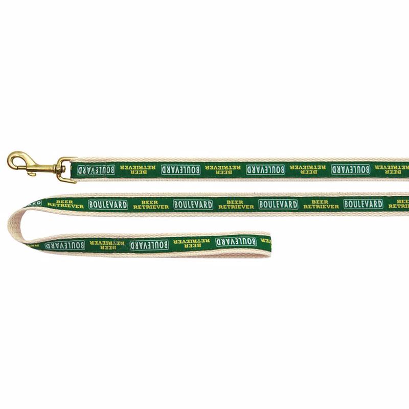 1" X 72" Woven Cotton Pet Leash w/ Gold Colored Hardware - "Elite" Weave